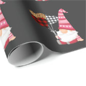 格言レッドブラックレオパード気球バレンタインデー ラッピングペーパー (ロールコーナー)