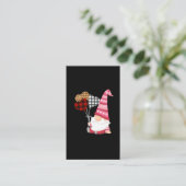 格言レッドブラックレオパード気球バレンタインデー 名刺 (スタンド正面)