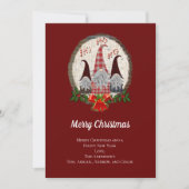 格言レッドブルゴーニュ素朴クリスマスホリデーカード シーズンカード (正面)