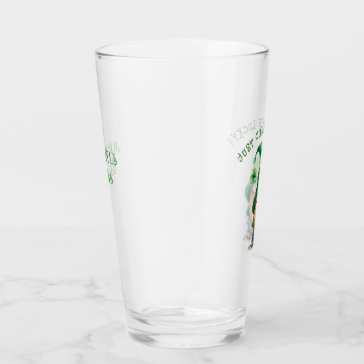 格言レプレシャン – Just Call Me Lucky パーソナライズされた タンブラーグラス (右)