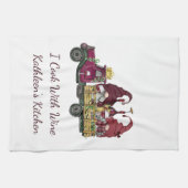 格言ワイントラックI調理師ワイン キッチンタオル (横)