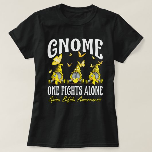 格言ワンアロンワンアワンスピナビフィダ認識度 Tシャツ (デザイン正面)