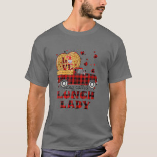 格言ヴィンテージトラックラブビーランチレディーバレンティン Tシャツ