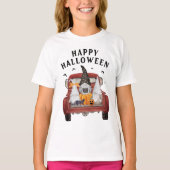格言ヴィンテージレッドトラックハロウィーンTシャツ Tシャツ (正面)