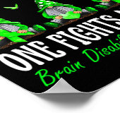 格言一人で脳障害が待ち受ける ポスター (角)