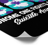 格言一人で自殺防止の待ち合わせをする ポスター (角)