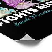 格言一人で自殺防止の待ち合わせをする ポスター (角)