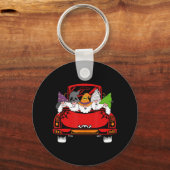 格言乗用車怠惰ハロウィーンの衣装幽霊ウィッチ キーホルダー (正面)