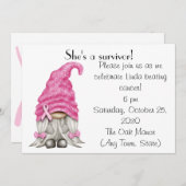 格言乳がん生存者パーティー/資金調達者 招待状 (正面/裏面)