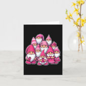 格言乳がん認識度リボン女性の少女 カード (黄色い花)