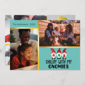 格言付きチリン写真テンプレート値 招待状 (正面/裏面)