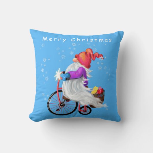 格言付きバイククリスマスピロー クッション (正面)