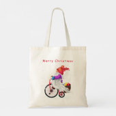格言付き自転車とギフトクリスマストトートバッグ トートバッグ (裏面)