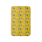 格言作り蜂蜜イエローフローラ蜂蜜ミツバチ バスマット (正面縦)