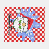 格言単独おもしろいクリスマスムービーパロディーレッドグリーン フリースブランケット (正面(横))