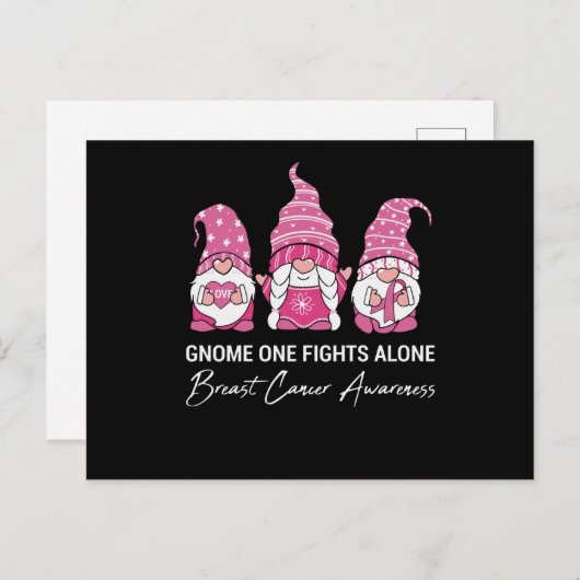 格言単独で乳がん認識度と闘う ポストカード (正面/裏面)