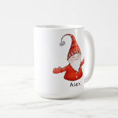 格言名前をカスタムするレッドクリスマス コーヒーマグカップ (正面右)