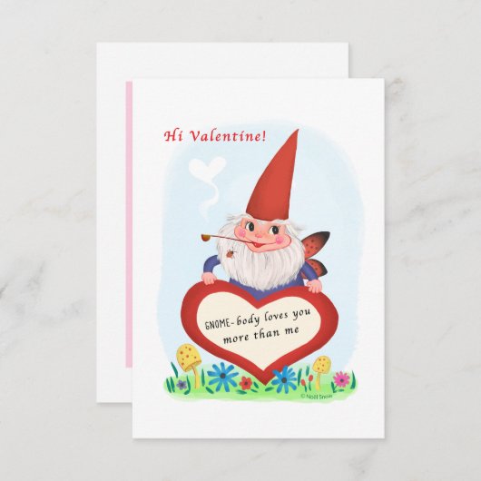 格言妖精スモール伝統的ヴィンテージバレンタイン 招待状 (正面/裏面)