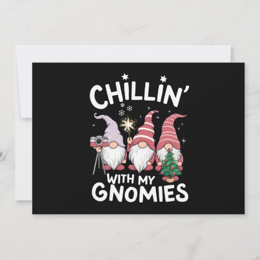 格言家族クリスマスの子供と私のgnomies シーズンカード (正面)