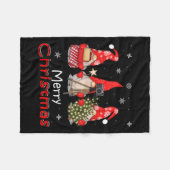 格言家族クリスマスS女性男性用 – Gnomies X フリースブランケット (正面(横))