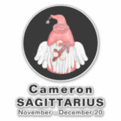 格言射手座占星術サインエンジェル8"ビニル シール (正面)