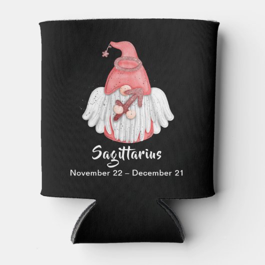 格言射手座星占いサインエンジェル 缶クーラー (正面)