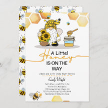 格言小さなハチミツバチベビーシャワー招待状
