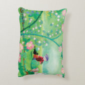 格言庭師、ブラックバード、ハリネズミと白うさぎ アクセントクッション (裏面(縦))