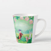 格言庭師、ブラックバード、ハリネズミと白うさぎ カフェラテマグ (右)