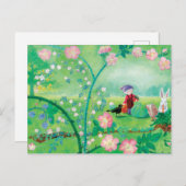 格言庭師、ブラックバード、ハリネズミと白うさぎ シーズンポストカード (正面/裏面)