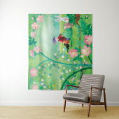 格言庭師、ブラックバード、ハリネズミと白うさぎ タペストリー (インサイチュ)