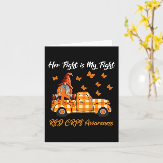 格言彼女の戦いは私の戦いRSD CRPS認識度ギ カード (黄色い花)