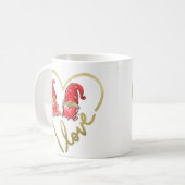 格言愛はバレンタインデーの答え コーヒーマグカップ (正面左)