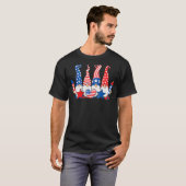 格言愛国的なアメリカ国旗かわいい格言4位 Tシャツ (正面フル)