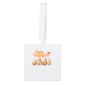 格言感謝変装トルコとプーを保持 キューブオーナメント (正面)