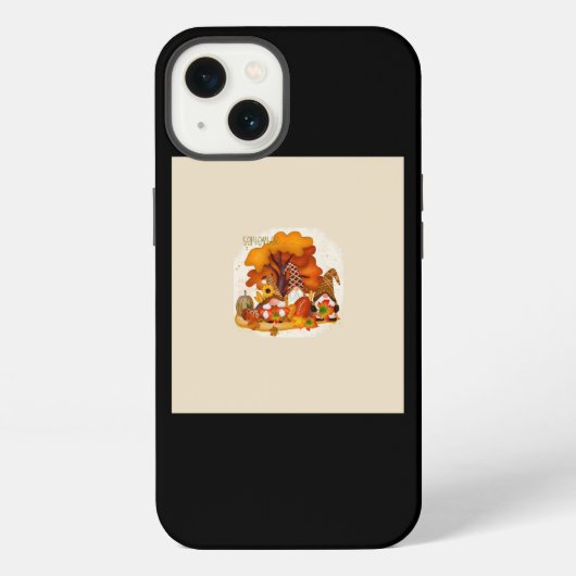 格言感謝祭格言ハロウィーン2022 iPhoneケース (裏面)