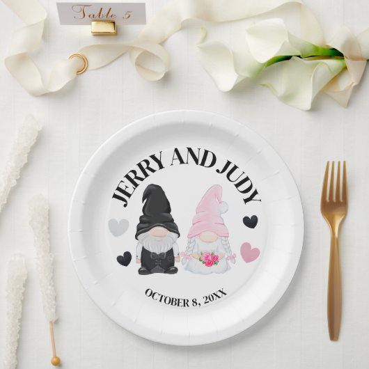 格言新郎新婦 ペーパープレート (ウェディング)