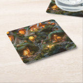 格言村 スクエアペーパーコースター (アングル)