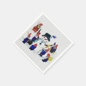 格言構築雪だるま スタンダードカクテルナプキン (角)