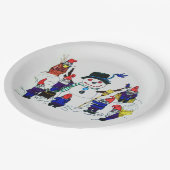 格言構築雪だるま ペーパープレート (アングル)