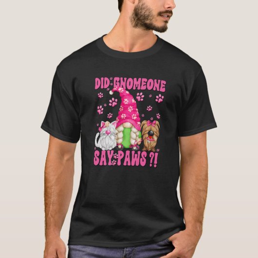 格言猫ことわざかわいい犬のクート Tシャツ (正面)