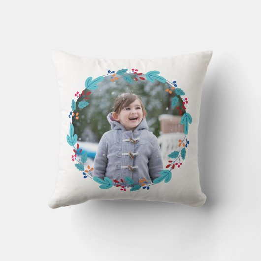 格言甘い格言かわいい小妖精や小人フローラリース写真 クッション (裏面)