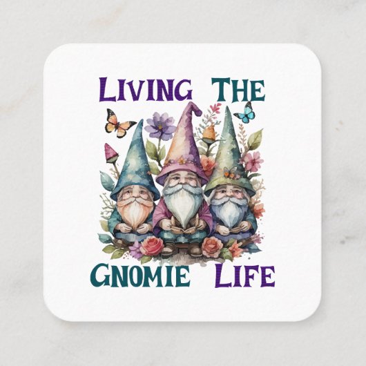 格言生活 スクエア名刺 (裏面)