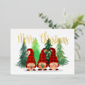 格言素朴フェスティバルメリークリスマス実在金ゴールド 箔シーズンカード (立ち正面)