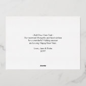 格言素朴フェスティバルメリークリスマス実在金ゴールド 箔シーズンカード (裏面)