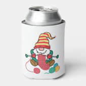 格言編み物キュートニットターギフトノルディック格言 缶クーラー (缶正面)