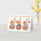 格言考えは60誕生日の漫画 カード (黄色い花)