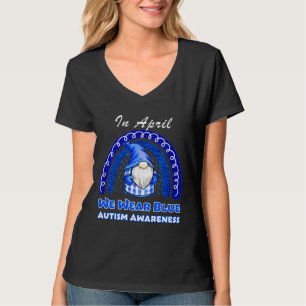 格言自閉症レインボーインフォールウェー衣服ブルー自閉症 Tシャツ