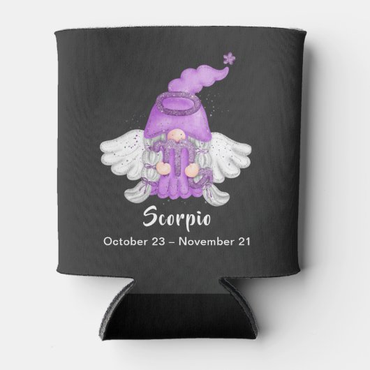 格言蠍座星占いサインエンジェル 缶クーラー (正面)