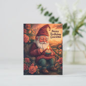 格言誕生日おばあちゃんのカード ポストカード (スタンド正面)